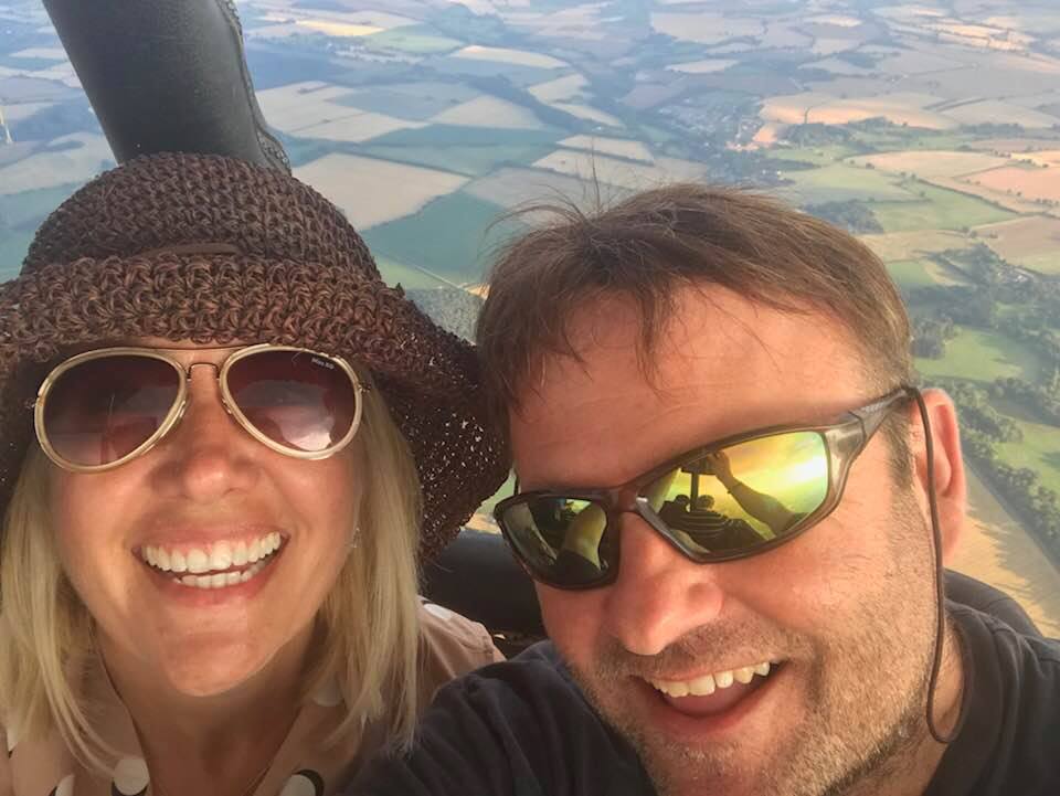 Alex and Jayne take to the skies for their 10th Anniversy